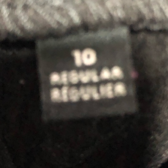 Reitman’s Black Textured Trousers . Size 10 regular- dressy straight leg pants - Picture 5 of 8